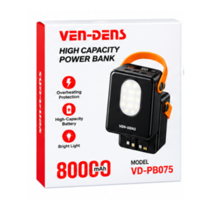 Ven-Dens (VD-PB075) 8000mAh Portable Outdoor Power Bank & LED Light