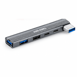 Ven-Dens 4-in-1 Right Angle USB-A Multi-Port Hub Adapter - Image 2