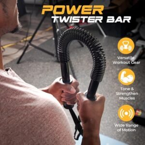 30Kg/ 66Lb Heavy Duty Power Twister Bar for Upper Body Arms Strength Training Spring Chest - Image 8