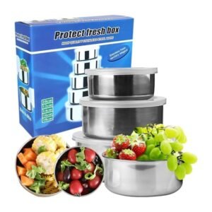 5 in 1 Protect Fresh Box Stainless Steel Storage Containers - Image 2