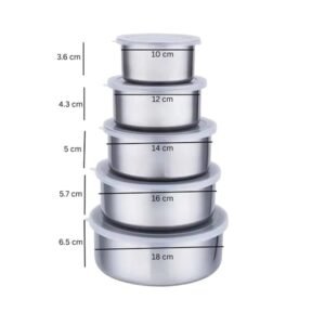 5 in 1 Protect Fresh Box Stainless Steel Storage Containers - Image 4