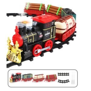 Classical Steam Model Simulation Electric Toy Cargo Train (2055-1) 17 PCS - Image 2