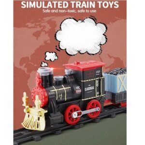 Classical Steam Model Simulation Electric Toy Cargo Train (2055-1) 17 PCS - Image 3