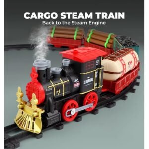 Classical Steam Model Simulation Electric Toy Cargo Train (2055-1) 17 PCS - Image 5