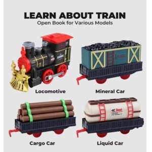 Classical Steam Model Simulation Electric Toy Cargo Train (2055-1) 17 PCS - Image 8