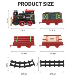 Classical Steam Model Simulation Electric Toy Cargo Train (2055-1) 17 PCS - Image 9
