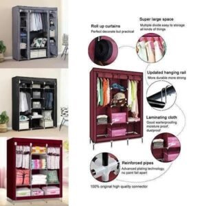 Cloth Storage Wardrobe with 3 Doors - Image 3