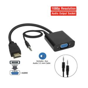 HDMI To VGA With Audio Converter Adapter Cable - Image 2