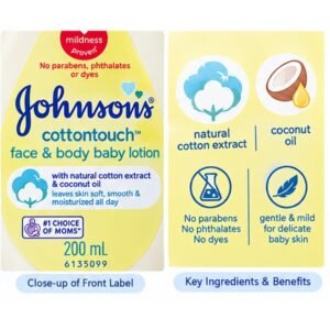 Johnson’s Cottontouch Face & Body Lotion - 200ml (Indonesia) - Image 4