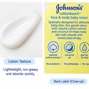 Johnson’s Cottontouch Face & Body Lotion - 200ml (Indonesia) - Image 5