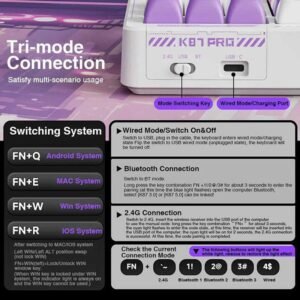 K87 Pro RGB Wireless & Bluetooth Rechargeable Keyboard - Image 5