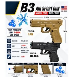 Kids Toy 1:1 Scale Glock 18 Gel Blaster Pistol - Image 3