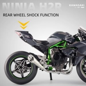 Kids Toy 1:9 Large Scale Motor Ninja H2R Alloy Diecast Motorcycle - Image 5