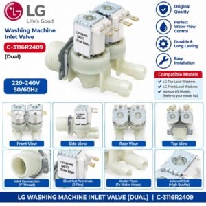 LG Washing Machine WD-1275QDT / WD-1475TDT / WD-MD7010DC Inlet Valve 5220FR1251E AC 240V - Image 2