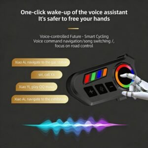 Motorcycle Helmet Speaker, Bluetooth Headset With LED And RGB Ambient Light - Image 7