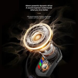 Motorcycle Helmet Speaker, Bluetooth Headset With LED And RGB Ambient Light - Image 9