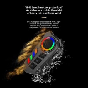 Motorcycle Helmet Speaker, Bluetooth Headset With LED And RGB Ambient Light - Image 10