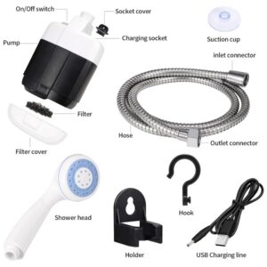 Outdoor Portable Rechargeable Camping Handheld Shower - Image 6