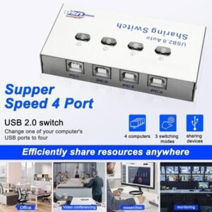 Printer 4 Port USB 2.0 Sharing Switch Auto - Image 7