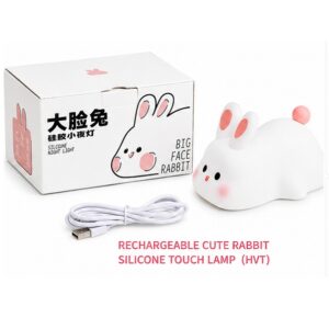 Rechargeable Cute Rabbit Silicone Touch Lamp - Image 1