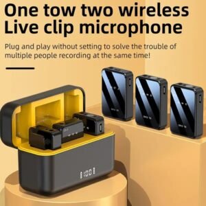SX12 Wireless Clip Microphone with Charging Case - Image 7