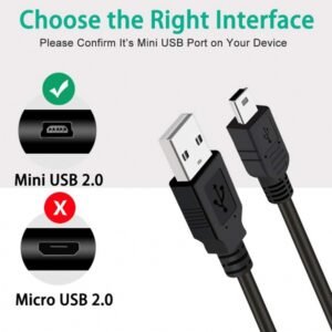 USB to Mini USB V3 Cable Type A to Mini B Charging and Data Cable USB2.0 1.5m - Image 2