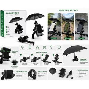 Universal Bike & Motorcycle Phone Holder with Sunshade (Type 1) - Image 2