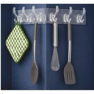 6 Hook Self Adhesive Sticker Strip - Image 1
