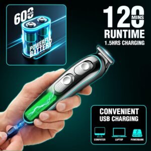 VGR V-055 Professional Electric Hair Clippers Kit Rechargeable Cordless with 4 Guide Combs - Image 12