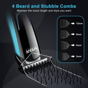 VGR V-183 Professional Corded and Cordless Hair Trimmer - 120 min Runtime - Image 6