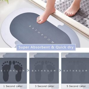 Water Absorbent Bathroom Mat Non Slip Entrance Door Mat Carpet - Image 2