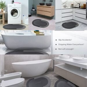 Water Absorbent Bathroom Mat Non Slip Entrance Door Mat Carpet - Image 8